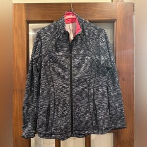 LuLuLemon Zip Up Jacket With Hot Pink Collar